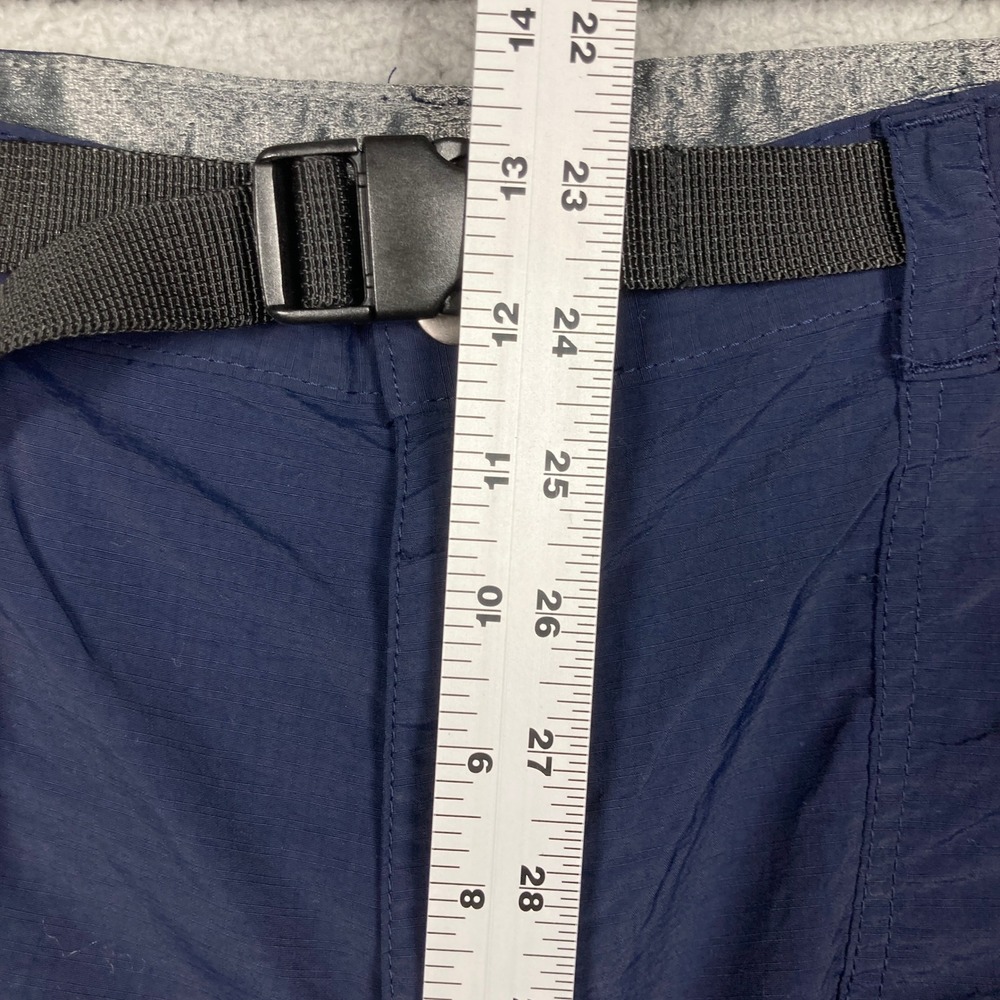 North River Cargo Shorts Mens 40 Navy Blue Ripstop Nylon Belted Hiking Utility - Picture 4 of 12
